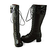 Café main en cuir PU High Heel 4.5cm Princesse Lolita Bottes