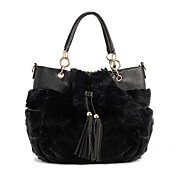 Women's Rabbit Fur Tote(36*12*28CM)