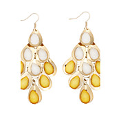 Aleación con Encanto Gotas de Agua para Pendientes Cristal