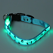 Adjustable Lovely Dog Pattern Night Safety LED Flash Collar for Dogs (Assorted Color,Neck:22-30cm)