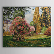 hand-painted do Parc Monceau, paris pintura a óleo por Claude Monet com moldura esticado