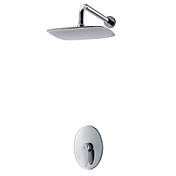 Contemporary Single Handle Wall Mount Chrome Finish Widespread Shower Faucet