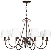 60W E14 8-light Chandelier with Glass Shades