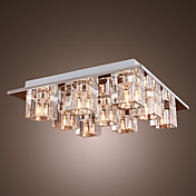 K9 krystal flush mount med 9 lys i kvadrat