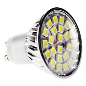 GU10 5W 24x5050 SMD 380-420LM 6000-6500K Ampoule Natural White Spot LED (220-240V)