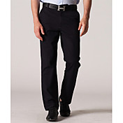 Männer 100% Cotton Casual Pants (Black, S)