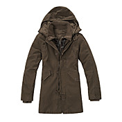Mænds Lang Dark Brown Outwear