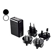 Cargador de viaje USB con adaptadores de enchufe EU / US / UK / AU para Samsung I9300 Galaxy S3 y otros