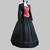 Long Sleeve Floor-length Black Cotton Classic Lolita Dress