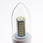 E27 7W 120x3528 SMD 580-630LM 5500-6500K Natural White Light LED Candle Bulb (220-240V)