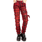 Checkered Polished Edges Cotton Punk Lolita Pants