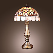 Tiffany Style Table Light with Floral Pattern