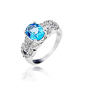 Charming Sterling Silber Topaz Ring (2,4 Karat) (7 * 9mm)