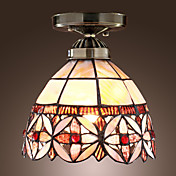 Tiffany style semi flush mount - blomster mønstret