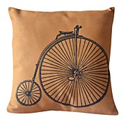 país de algodão / linho bicicleta fronha decorativo