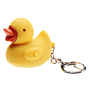 Cute Yellow Duck 1-Mode LED White Light Keychain Flashlight
