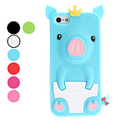 3D Design Cute Pig Pattern Soft Case for iPhone 5 (Assorted Colors)