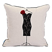 elegante vestido bordado fronha decorativo