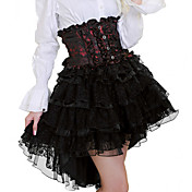Exquisite Black And Red Lace Short Classic Lolita Skirt