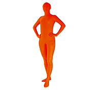 Unicolor Orange Spandex Unisex Zentai Suit