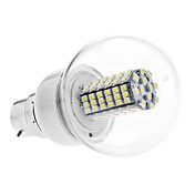 B22 5W 102x3528 SMD 400-420LM 6000-6500K Natural White Light LED Ball Bulb (110V/220V)