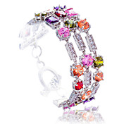 Gorgeous Alloy Plating 23K Gold With Cubic Zirconia Women's Bracelet(More Colors)
