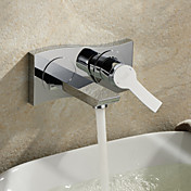 Sprinkle® by Lightinthebox - Chrome Finish Single Handle Widespread Wall Mount Solid Brass Bathroom Sink Faucet