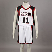 cosplay traje inspirado en el baloncesto que juega Kuroko Tetsuya Kuroko SEIRIN escuela secundaria no.11 blanco uniforme deportivo