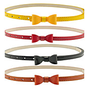 Damen Candy Color Bow Leather Belt (Länge: 98cm, Breite: 1.1cm)