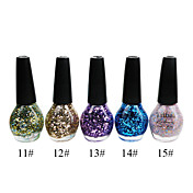 5-color Glitter Shining Nail Polish (15ml,5 Bottle)