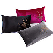 Conjunto de 3 Aranha capa de veludo dourado Pillow decorativa