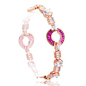 Gorgeous Alloy Plating 23K Gold With Cubic Zirconia Women's Bracelet