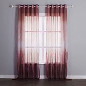 (Two Panels) European Castles Sheer Curtains
