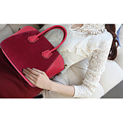 Dame PU Leather Contrast Color Vintage Satchel / crossbody Bag (38 * 15 * 26cm)