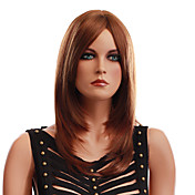 Capless Long Brown Ondulado sintéticos de alta qualidade perucas de cabelo