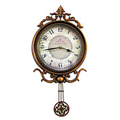 21 "elegante metalen wandklok met slinger