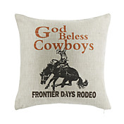 algodão / linho cowboys fronha decorativo