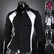 Men's Fashion Contrast Color Quilted Shirt