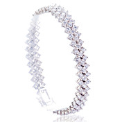 Elegant Alloy Plating 23K Gold With Cubic Zirconia Women's Bracelet(More Colors)