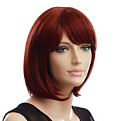 Capless Curta Alta Qualidade Auburn sintética do cabelo Perucas