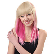 Lolita Wig Inspired by Zipper Blunt-cut Golden and Pink Mixed Color 48cm Punk