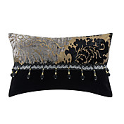 Elegante fronha floral retangular decorativa
