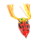 Piccola rana di plastica a forma di Lure di pesca con due ganci metallici SLW001