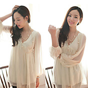 Vrouwen V-hals Chiffon Blouse Shirt