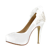 Elegant Satin Stiletto Heel Lukket Toe Pumper Party / Evening Shoes