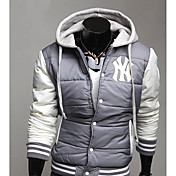 Herre Hooded Baseball Cotton Jacket