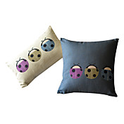 Conjunto de 2 Coccinella fronha de algodão / linho decorativa