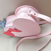 Handgemaakte roze PU lederen Sweet Lolita Tas met strik