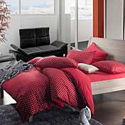 Morden Red Dots Flannel Full / Queen / King 4-Piece Duvet Cover Set