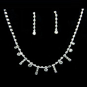 Marvelous Alloy With Rhinestone Women's Jewelry Set Including Necklace,Earrings